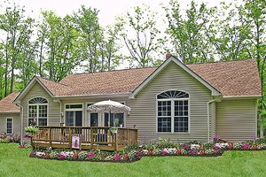 Exterior - Rear Elevation for Country House Plan #456-7 - 3 bed, 2 bath