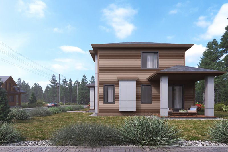 House Blueprint - Exterior - Other Elevation 2 for Contemporary House Plan #1066-136 - 3 bed, 2.5 bath