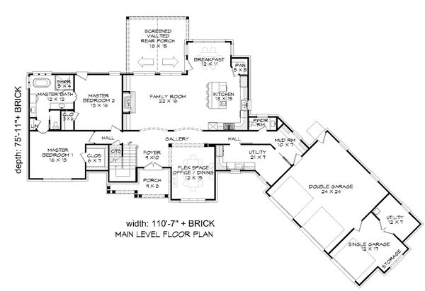 House Plan Design - Traditional Floor Plan - Main Floor Plan #932-341