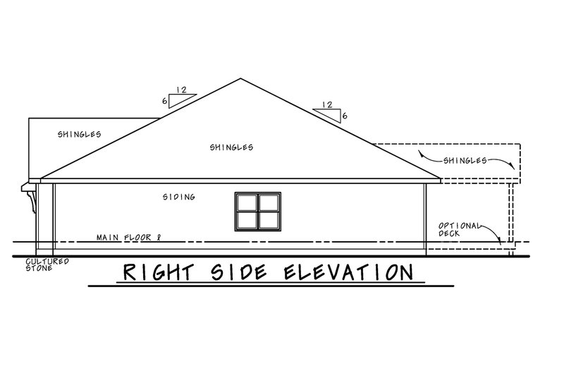 Architectural House Design - Exterior - Other Elevation 1 for Farmhouse House Plan #20-2351 - 3 bed, 3 bath