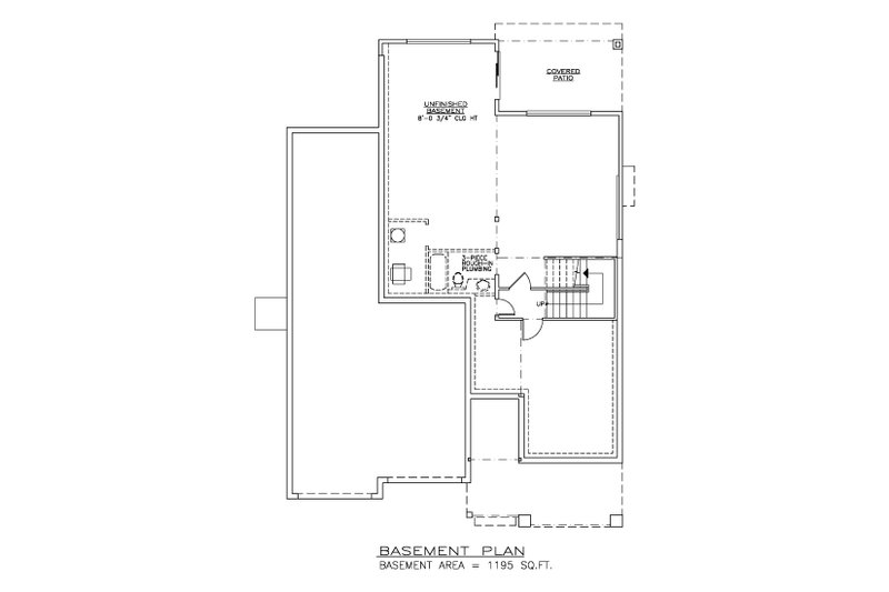 House Blueprint - Floor Plan - Lower Floor for Farmhouse House Plan #1100-107 - 3 bed, 3 bath