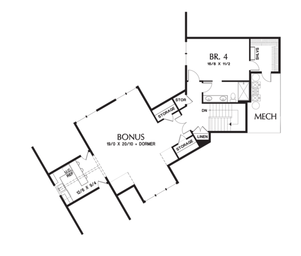 Home Plan - Craftsman Floor Plan - Upper Floor Plan #48-711