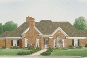European Exterior - Front Elevation Plan #410-130