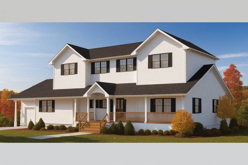 Home Plan - Farmhouse Exterior - Front Elevation Plan #3-344