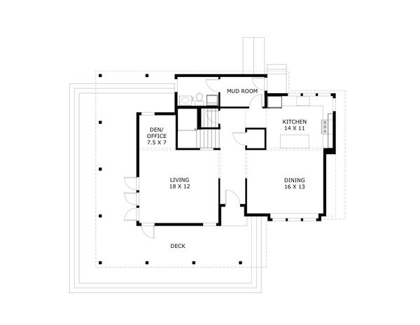 Bungalow Floor Plan - Main Floor Plan #925-2