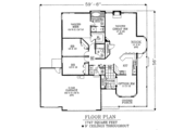 Traditional Style House Plan - 4 Beds 2 Baths 1747 Sq/Ft Plan #53-167 