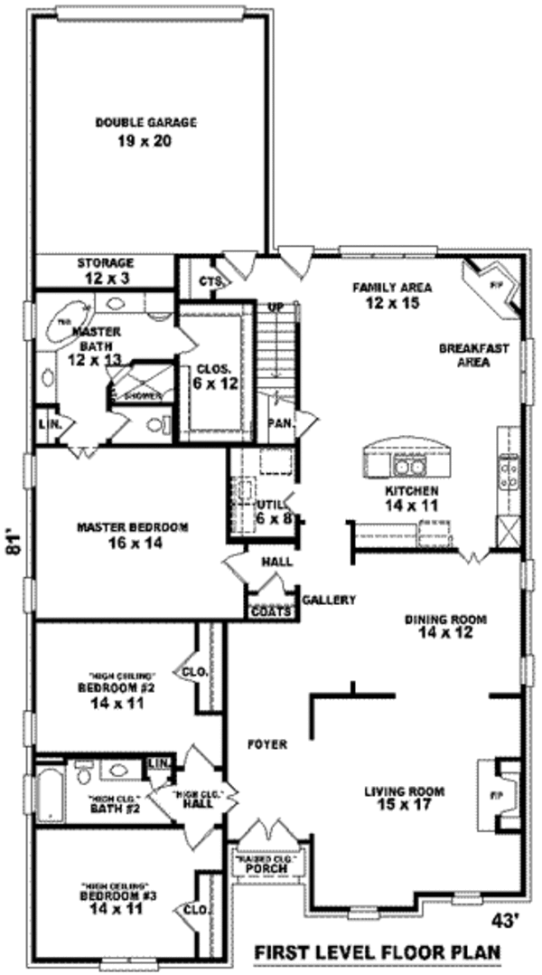 European Floor Plan - Main Floor Plan #81-1221