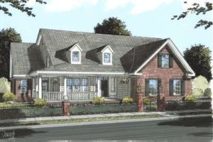 Architectural House Design - Country Exterior - Front Elevation Plan #20-1661