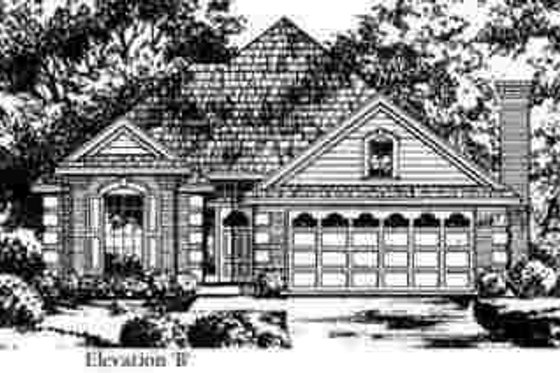 Exterior - Other Elevation for European House Plan #40-254 - 3 bed, 2 bath