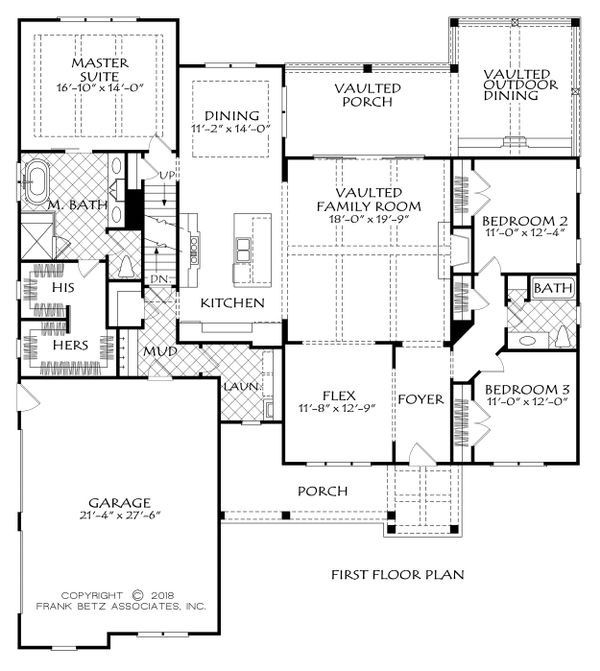House Design - Farmhouse Floor Plan - Main Floor Plan #927-989