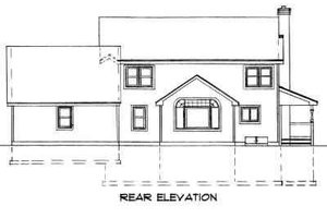 Exterior - Rear Elevation for Traditional House Plan #75-166 - 4 bed, 2.5 bath