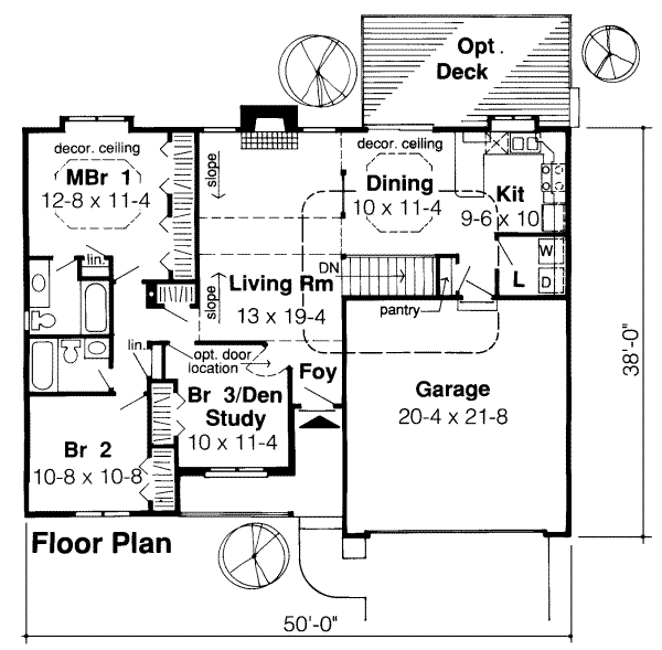 Ranch Floor Plan - Main Floor Plan #312-417