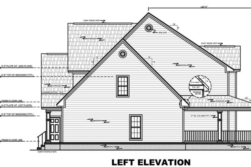 House Plan Design - Left Elevation - Plan 21-269