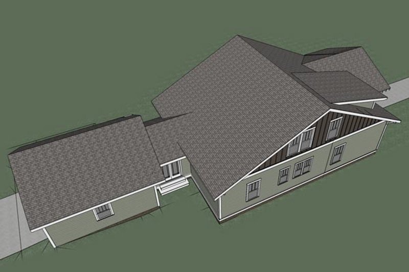 House Blueprint - Photo 3 for Craftsman House Plan #461-37 - 3 bed, 2.5 bath