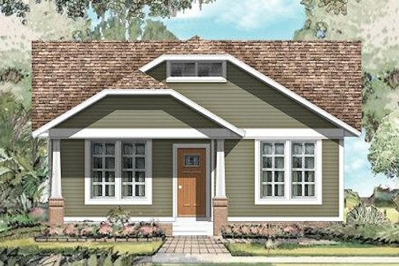 Exterior - Front Elevation for Traditional House Plan #424-198 - 3 bed, 2 bath