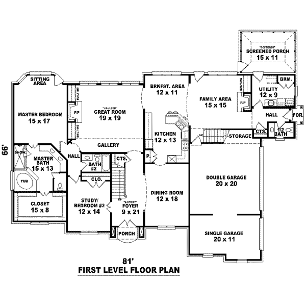 European Floor Plan - Main Floor Plan #81-1617