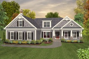 Colonial Exterior - Front Elevation Plan #56-590
