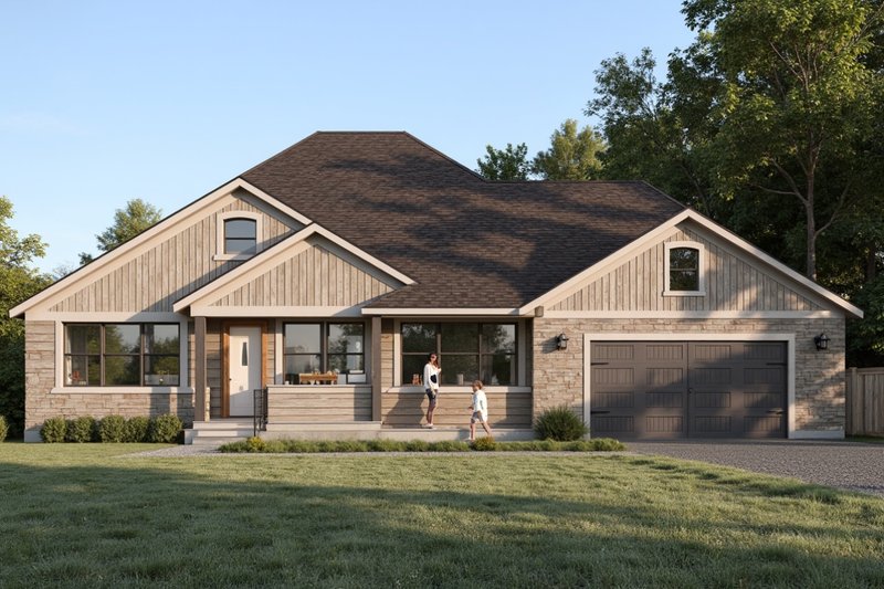 House Design - Exterior - Front Elevation 2 for Craftsman House Plan #112-287 - 3 bed, 2.5 bath