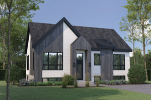 European Exterior - Front Elevation Plan #25-5043