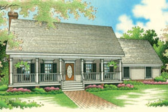 Exterior - Front Elevation for Traditional House Plan #45-269 - 3 bed, 2 bath