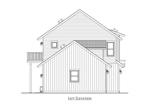 Exterior - Other Elevation 4 for Farmhouse House Plan #1099-10 - 1 bed, 1 bath