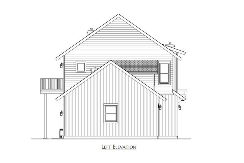 Architectural House Design - Exterior - Other Elevation 4 for Farmhouse House Plan #1099-10 - 1 bed, 1 bath