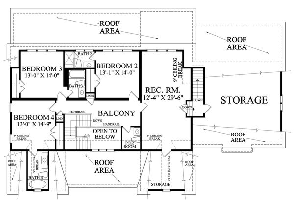House Plan Design - Country Floor Plan - Upper Floor Plan #137-280