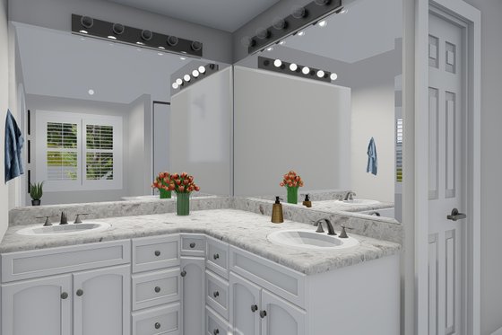 Interior - Master Bathroom for Traditional House Plan #1060-25 - 6 bed, 3.5 bath