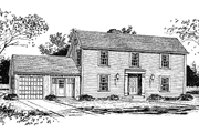 Colonial Style House Plan - 3 Beds 2.5 Baths 1756 Sq/Ft Plan #315-120 