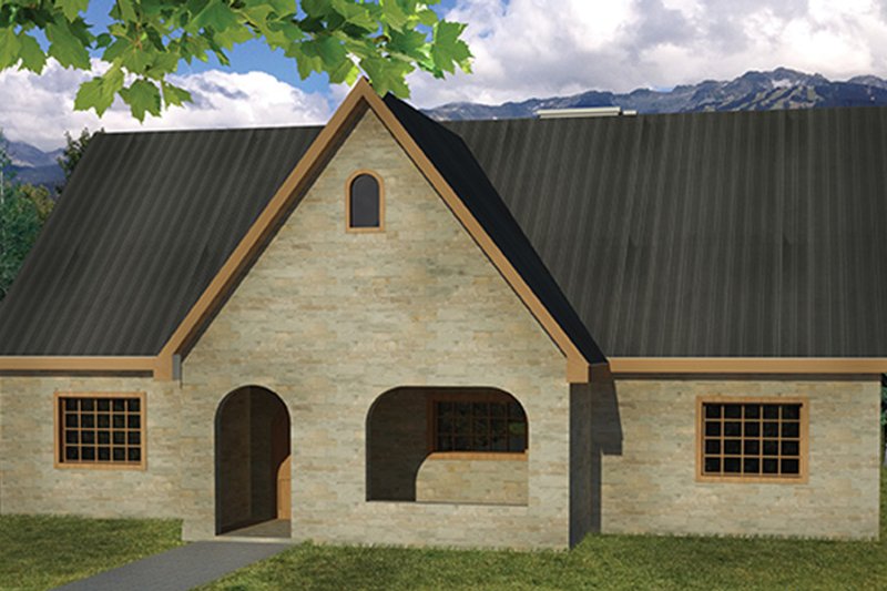 Home Plan - Exterior - Front Elevation 4 for Cottage House Plan #1061-10 - 3 bed, 2 bath