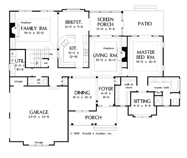 House Plan Design - Country Floor Plan - Main Floor Plan #929-414