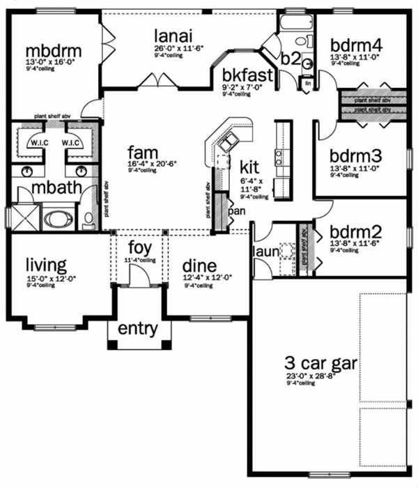 Dream House Plan - Adobe / Southwestern Floor Plan - Main Floor Plan #1058-96