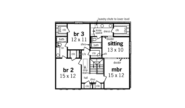 Home Plan - Country Floor Plan - Upper Floor Plan #45-360