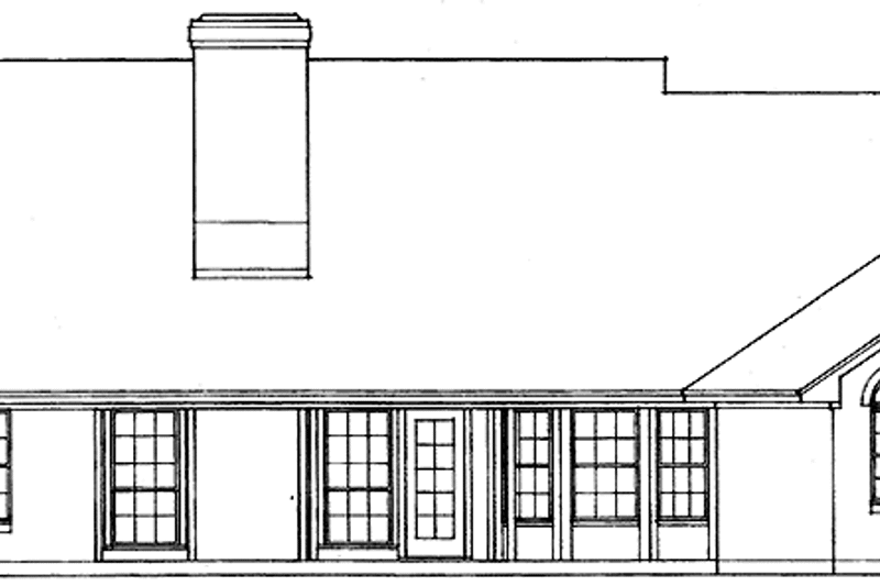 Architectural House Design - Exterior - Rear Elevation for Country House Plan #42-647 - 4 bed, 2 bath