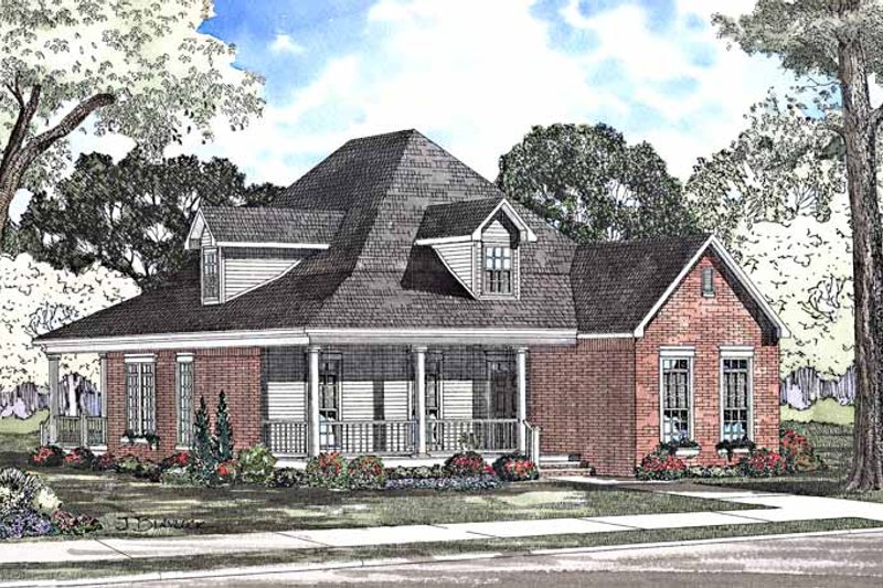 Architectural House Design - Country Exterior - Front Elevation Plan #17-3226