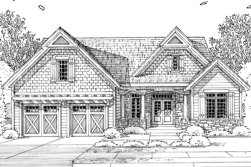 Architectural House Design - Exterior - Front Elevation 3 for Colonial House Plan #46-792 - 4 bed, 2.5 bath