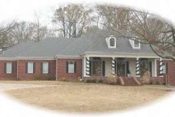 Exterior - Front Elevation for Southern House Plan #81-1360 - 4 bed, 4 bath