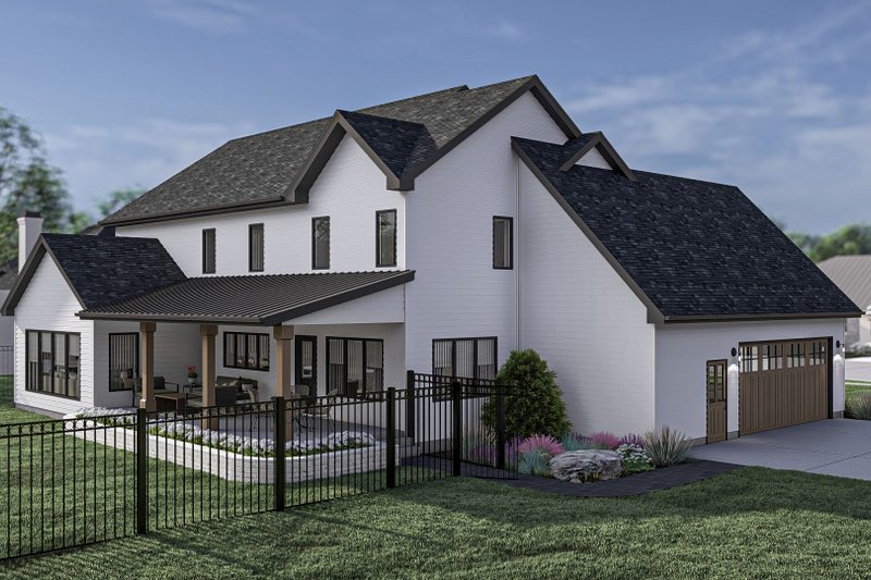 House Blueprint - Exterior - Other Elevation for Modern House Plan #455-504 - 4 bed, 4 bath