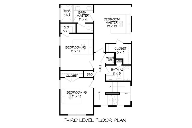 Dream House Plan - Floor Plan - Upper Floor 1 for Contemporary House Plan #932-633 - 4 bed, 3 bath