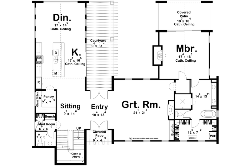Dream House Plan - Floor Plan - Main Floor for Beach House Plan #455-752 - 4 bed, 3.5 bath