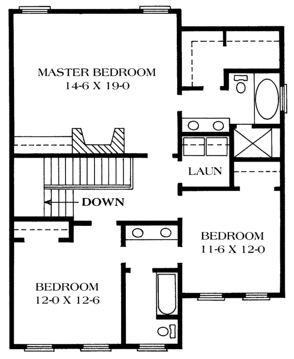 Home Plan - Victorian Floor Plan - Upper Floor Plan #1014-49