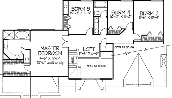 Dream House Plan - Prairie Floor Plan - Upper Floor Plan #320-1148