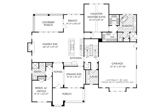 Floor Plan - Main Floor for European House Plan #927-974 - 4 bed, 3 bath