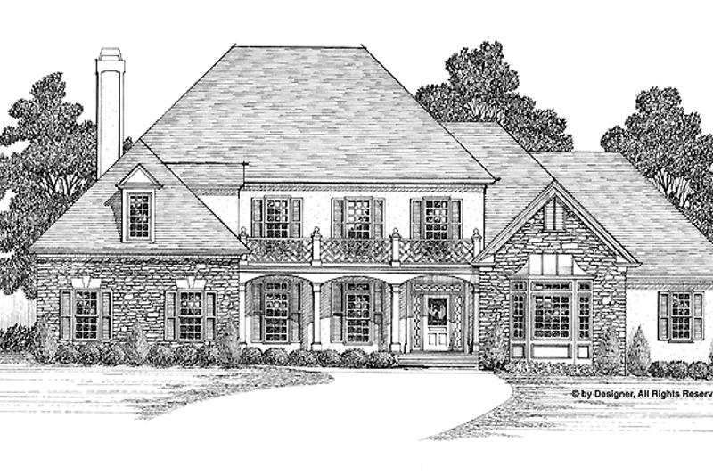 Architectural House Design - Traditional Exterior - Front Elevation Plan #56-656