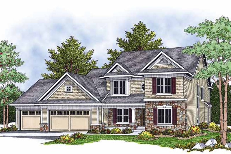 Home Plan - Country Exterior - Front Elevation Plan #70-1379