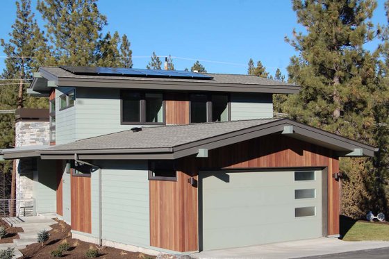 Exterior - Rear Elevation 1 for Modern House Plan #895-24 - 4 bed, 2.5 bath