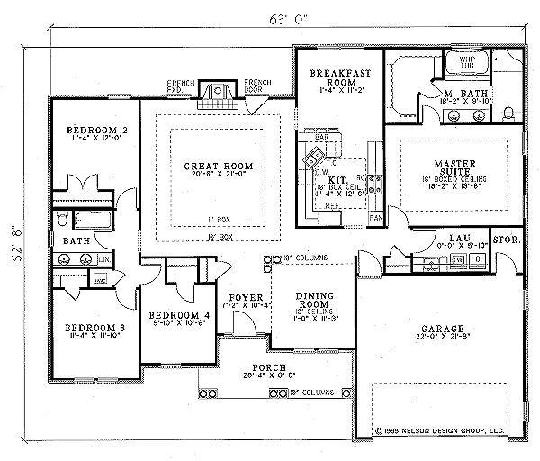 Traditional Floor Plan - Main Floor Plan #17-154