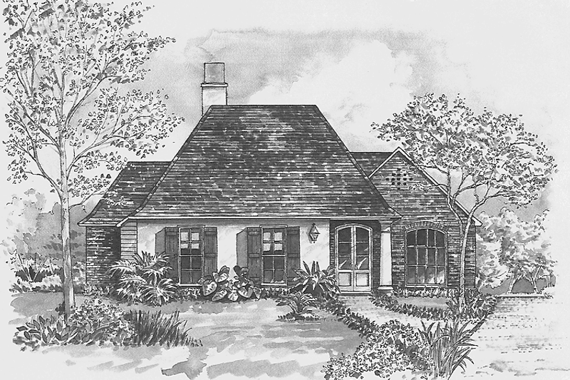 Dream House Plan - Country Exterior - Front Elevation Plan #301-131