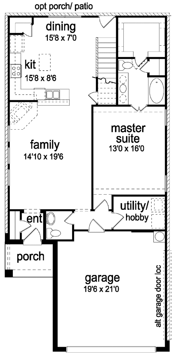 Home Plan - Prairie Floor Plan - Main Floor Plan #84-666