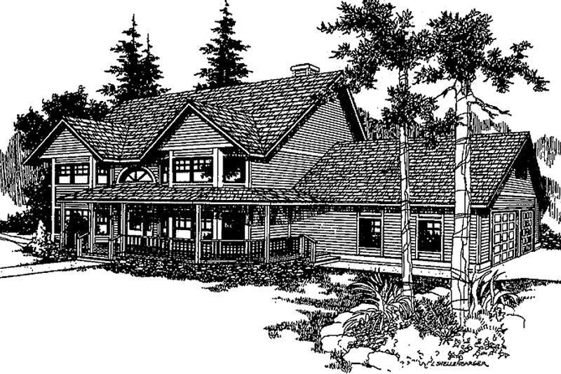 Home Plan - Country Exterior - Front Elevation Plan #60-700